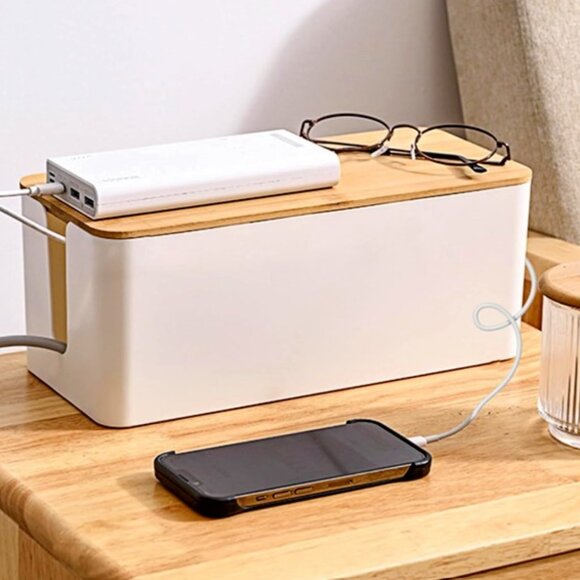 CABLE ORGANIZER HIDE BOX - LARGE FOR OFFICE, HOME - Picture 1 of 3